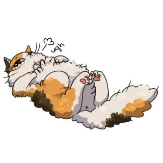 😐 ugh mèo, eo, dễ thương, đáng yêu, động vật, tam thể telegram sticker