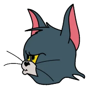 😊 Tom Cat Tom and Jerry Tom, gato, desenho animado, bravo, frustrado, Tom e Jerry, expressão, personagem whatsapp sticker
