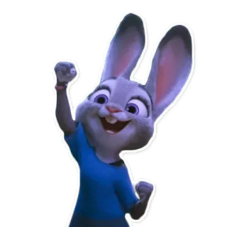 😃 Judy Hopps Zootopia judy hopps, lapin, police, dessin animé, disney whatsapp sticker