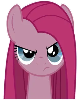 🦄 Pinkie Pie My Little Pony Pony, Dibujos animados, Pinkie Pie, Enojado, Lindo telegram sticker