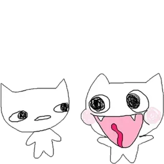 💬 gato, desenho animado, meme, engraçado, desenho telegram sticker