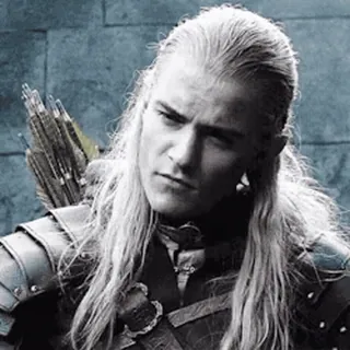 🤨 Legolas Lord of the Rings Legolas, Il Signore degli Anelli, elfo, arciere telegram sticker