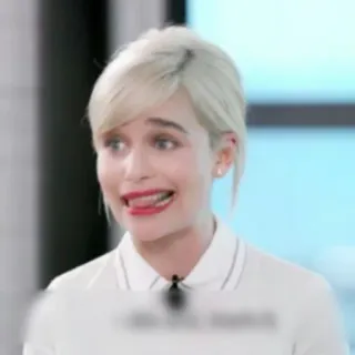 😬 Emilia Clarke attrice, celebrità, donna, ritratto telegram sticker