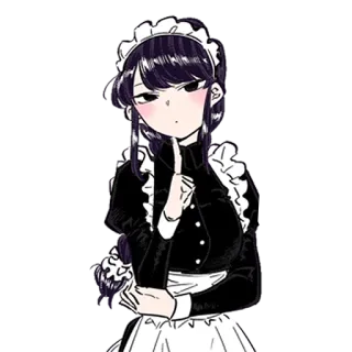 🎂 Komi Shouko Komi Can't Communicate Komi Can't Communicate, Anime, Manga, Komi Shouko, carina, Maid whatsapp sticker