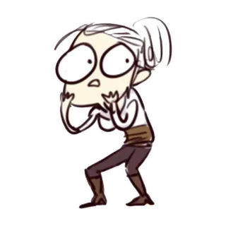 😰 cartoon, shocked, scared, character, drawing telegram sticker