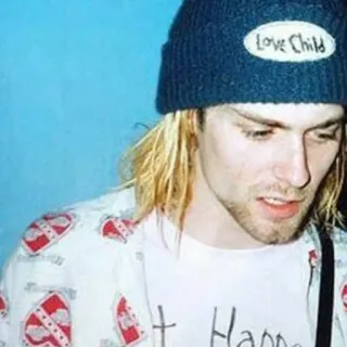 🤐 Kurt Cobain Love Child músico, cantor, kurt, cobain, grunge telegram sticker