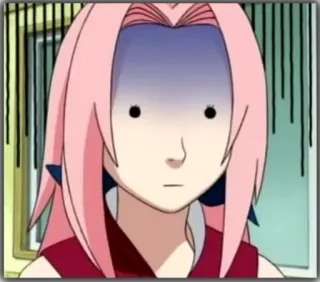 😨 Sakura Naruto Sakura, Naruto, anime, manga, shocked, cartoon, character telegram sticker