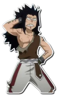 😑 Gajeel Redfox Fairy Tail Anime, Fairy Tail, Gajeel Redfox, Manga, Stiker telegram sticker