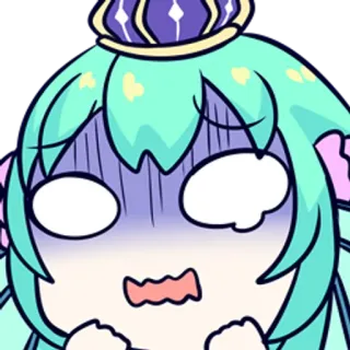 😰 Anime, Emoticon, Desenho animado, Kawaii, Fofo, Chocado telegram sticker