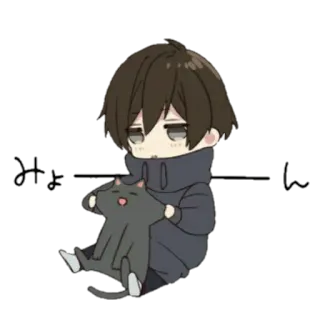 🤗 みやむー anime, cat, cute, chibi telegram sticker