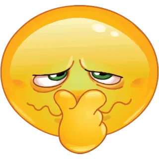 👃 Emoji, Gesicht, Ausdruck, Ekel, Geruch, Gelb telegram sticker