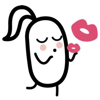 😘 beijo, amor, fofo, desenho animado, personagem, animação telegram sticker