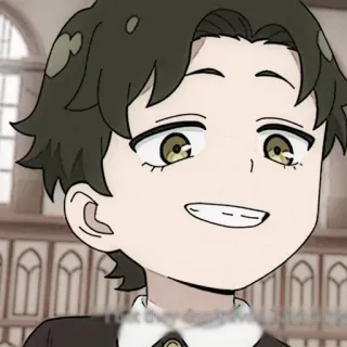 🌄 Damian Desmond Spy x Family anime, kartun, Damian Desmond, Spy x Family, karakter, tersenyum, anak laki-laki telegram sticker