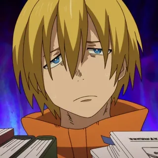 🔥 Arthur Boyle Fire Force Anime, Mangá, Cansado, Arthur Boyle, Fire Force, Desenho animado telegram sticker