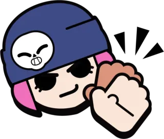 👏 Penny Brawl Stars Videogioco, Personaggio, Pirata, Brawl Stars, Combattimento, Pugni, Teschio whatsapp sticker