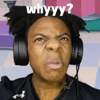 🤔 IShowSpeed whyyyy? злой, мем, реакция, ютубер, стример, ishowspeed whatsapp sticker