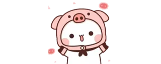 🔰 cute, pig, kawaii, animal, sticker telegram sticker