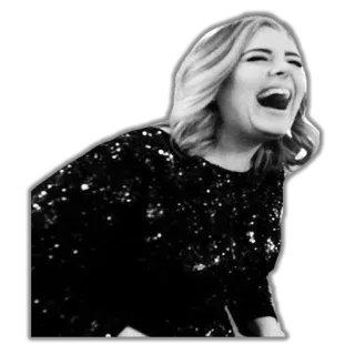 😂 Adele cantor, rindo, celebridade, meme, reação, mulher telegram sticker