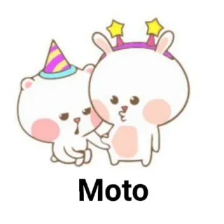 😛 Moto Bär, Hase, niedlich, Cartoon telegram sticker