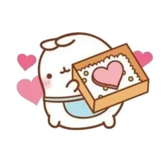 ☁️ かわいい, キュート, 動物, ハート, 愛, マンガ, ステッカー telegram sticker