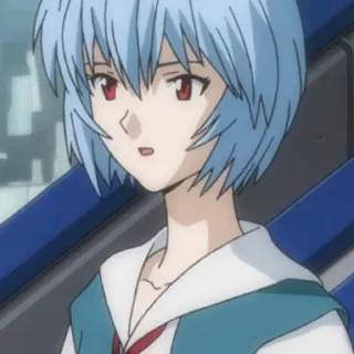 🔪 Rei Ayanami Neon Genesis Evangelion Anime, Rei Ayanami, Neon Genesis Evangelion, Postać, Portret telegram sticker