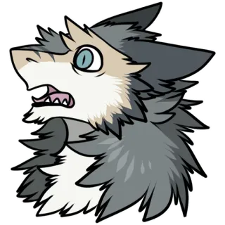 🤔 furry, wolf, anthro, character, animal telegram sticker