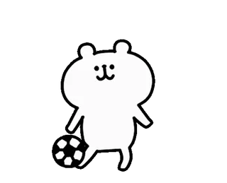 💨 dibujos animados, oso, fútbol, fútbol, deportes, lindo, animal, mascota telegram sticker