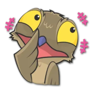 ☺️ desenho animado, chocado, surpresa, emoji, expressão, reação whatsapp sticker