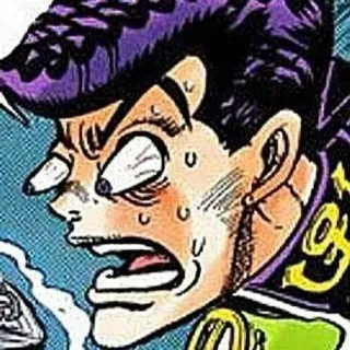 😱 Josuke Higashikata JoJo's Bizarre Adventure 애니메이션, 만화, 죠죠, 히가시카타 죠스케, 캐릭터 telegram sticker