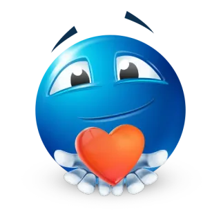 ❤️ emoticono, corazón, amor, dibujo animado, emoji whatsapp sticker