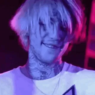 💙 Lil Peep Lil Peep, แร็ปเปอร์, นักร้อง, เพลง, นักดนตรี, รอยสัก telegram sticker