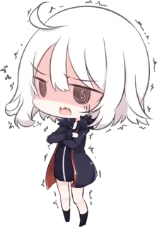 😱 Аниме, Мультфильм, Чиби, Персонаж, Милый telegram sticker