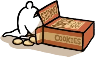 🐰 COOKIES galleta, dibujo animado, comida, dulce, aperitivo, golosina telegram sticker