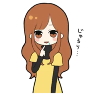 🤔 Anime, Mangá, Garota, Desenho animado, Ilustração, Personagem whatsapp sticker