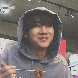 👽 persona, comiendo, sudadera con capucha, fideos, comida whatsapp sticker
