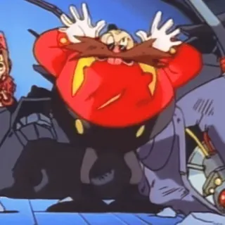 👐 Dr. Eggman Доктор Эггман, злодей, Соник, мультфильм, аниме, персонаж telegram sticker