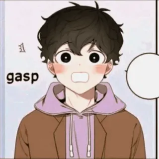 😬 gasp Dibujos animados, Anime, Jadeo, Expresión, Shock, Sorpresa, Chico telegram sticker