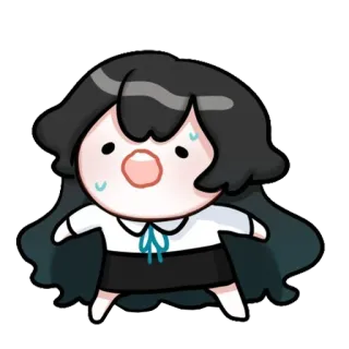 😮 anime, cartoon, chibi, kawaii, cute, sticker whatsapp sticker