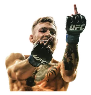 🖕 Conor McGregor ufc, luchador, dedo corazón, ofensivo, mma, conor mcgregor telegram sticker