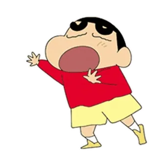 😨 Shin-chan Crayon Shin-chan shin-chan, crayon shin-chan, anime, manga, cartoon, funny, comedy telegram sticker