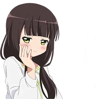😏 anime, chica, linda, manga, dibujos animados whatsapp sticker