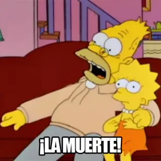 ☠ Homer Simpson The Simpsons ¡LA MUERTE! simpson, homer, lisa, morte, cartoni animati, serie tv telegram sticker