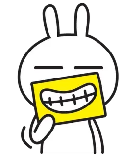 😁 conejo, dibujos animados, gracioso, pegatina telegram sticker