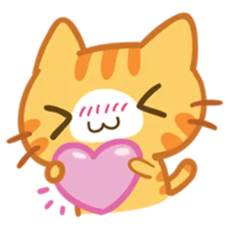 💖 猫, ハート, 愛, かわいい, 動物, 愛情, カワイイ telegram sticker