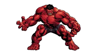 🔺 Red Hulk Hulk Rosso, Marvel, personaggio dei fumetti, supereroe, forte, mostro telegram sticker