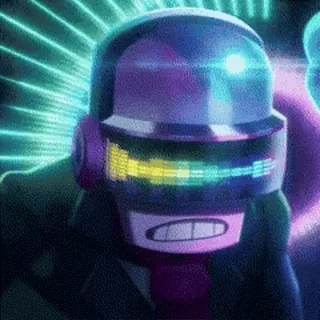 🤖 daft punk, robot, música, casco, música electrónica, french house telegram sticker