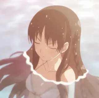😡 anime, ragazza, acqua, costume da bagno telegram sticker
