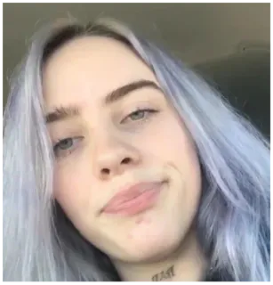 😬 Billie Eilish 歌手, 名人, 艺术家, 音乐, 流行 telegram sticker
