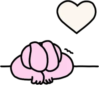 💬 하트, 분홍색, 캐릭터, 사랑, 일러스트 whatsapp sticker