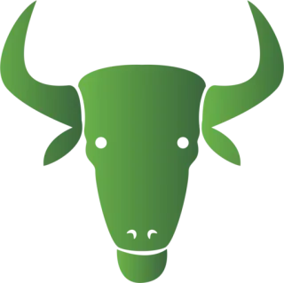 🥳 banteng, hewan, kepala, tanduk, hijau, siluet telegram sticker